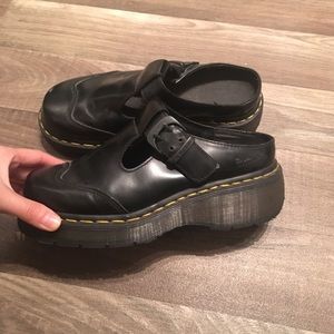 Dr Martens T bar leather shoes size 5